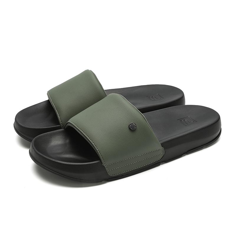 Fila Drifter 2 Classic Fashion Versatile Simple Trendy Comfortable Slip-On Sandals Men Footwear Deep-Earth-Green F12M522507FDL