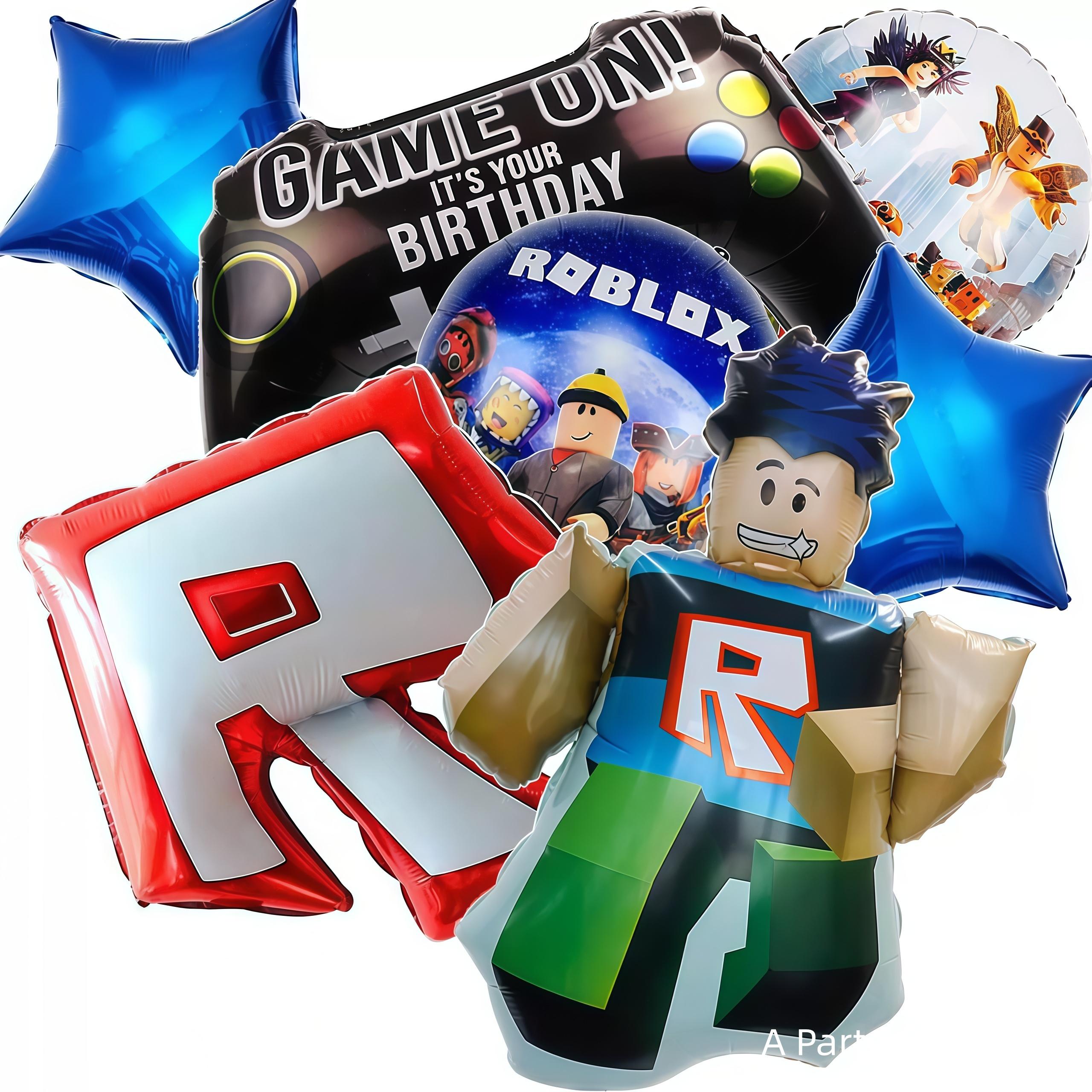 

Roblox Balloons Cartoon Game Roblox Set Boy Balloons Cartoon Double-sided Shaped Birthday Party Decor Baby Shower Number