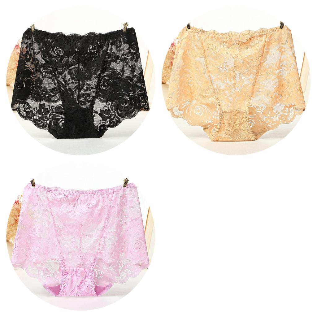 Underwear Women Sexy Lingerie for Women Lace Rose Lace Female Panties with Hollowed-out Ropa Mujer See-through Lady's Briefs