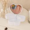 Rotating Jewelry Organizer Double Layer Jewelry Storage Boxes Heart Shape Jewelry Boxes  Dresser
