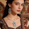Silver Color Zinc Zinc Alloy Exotic Bohemian Earrings Kazakhstan Jewelry Set Bohemian Style