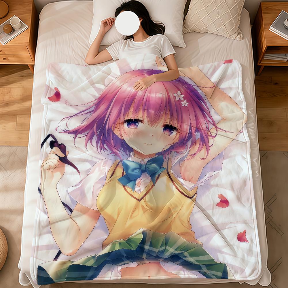 anime cute girl Momo Velia d-Deviluke to love ru soft warm plush blanket dormitory sofa living room hogar bedroom gift nap home