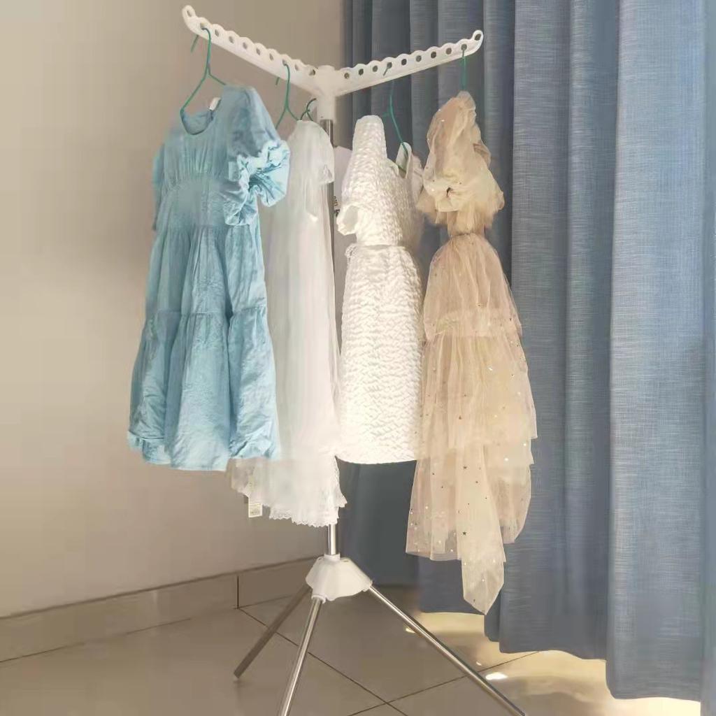 2025 Floor-to-ceiling Triangle Clothes Hanger Coat Rack Indoor Stainless Steel Household Hanger Simple Shrink Cool Clothes Rack