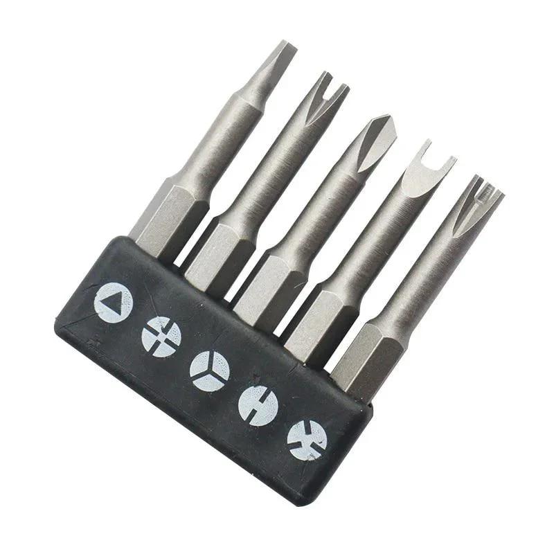 5/13pcs 50mm Precision Y U Shaped TriangleInner Cross Three Points Screwdriver Bit Special-Shaped Screwdriver Set Accessories
