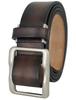 Dark Brown Tochigi Leather Belt for Men and Women. Genuine Leather, Made In Japan. Features: Thick, Wide, Casual, Business, Large Sizes Available.