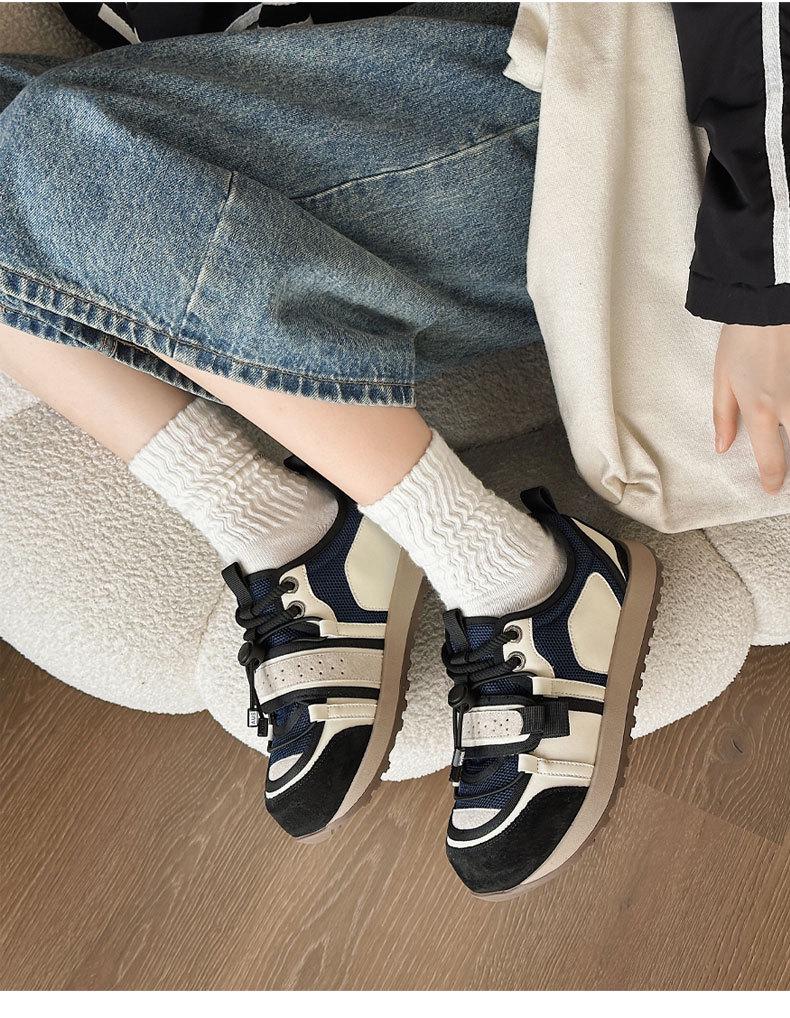 She Lv 2025 Retro Cute Platform Mesh Lace-Up Women's Sports Shoes - Autumn Collection