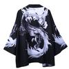 Summer Japanese Kimono Robe for Men Women Chinese Style Dragon Printing Cardigan Tops Half Sleeves