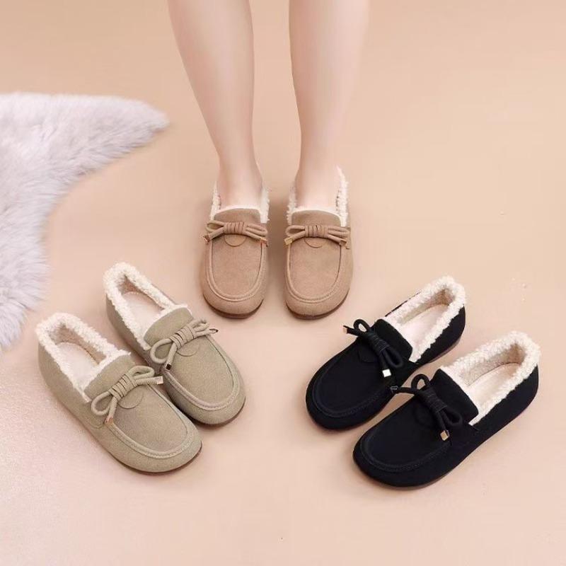 New cotton shoes women's winter velvet warm Doudou shoes fashion versatile shoes non-slip soft-soled cotton boots thickened