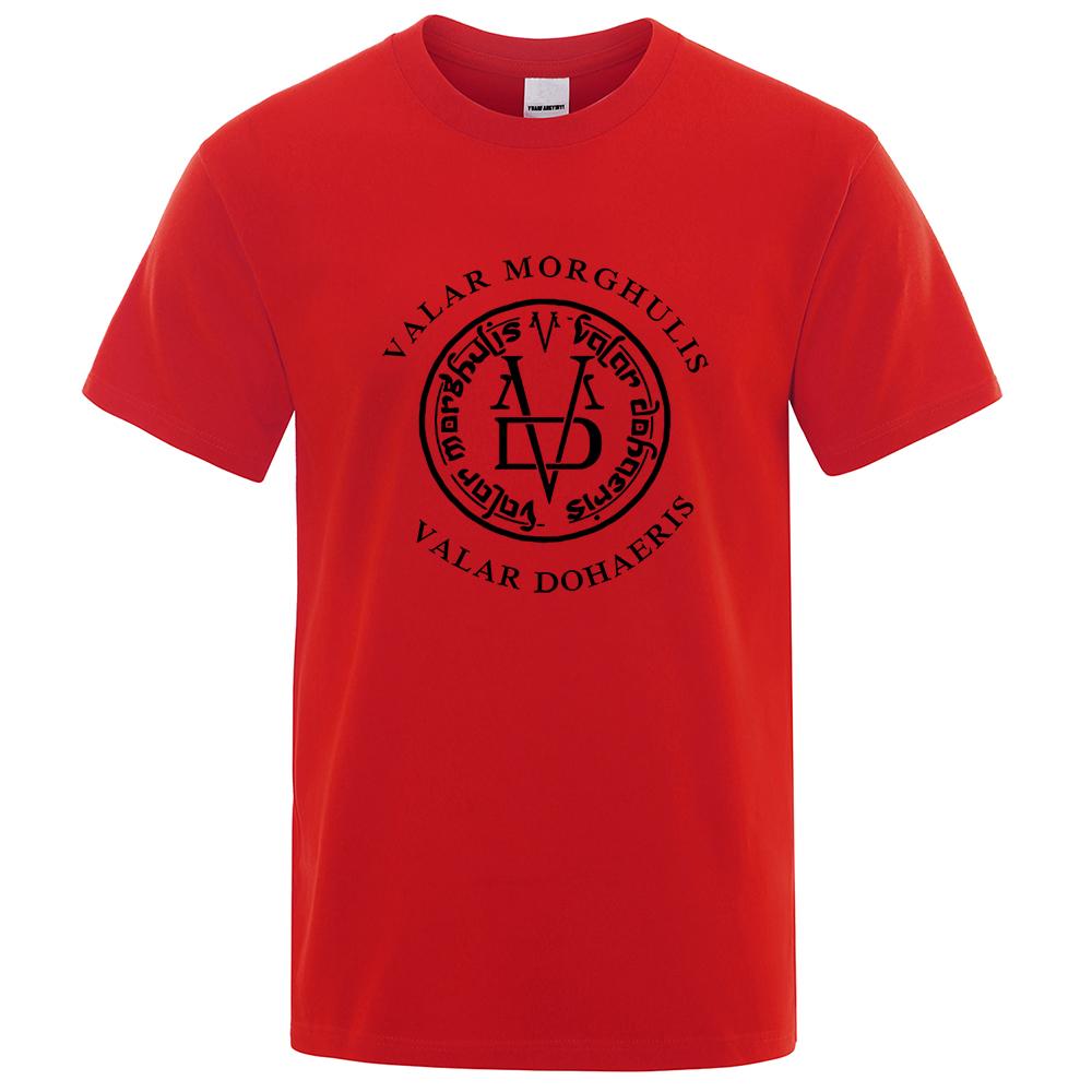 Valar Morghulis & Valar Dohaeris Tshirt Hip Hop Casual T-Shirt Men Short Sleeve 2023 Summer Brand T Shirt Casual Harajuku Tops