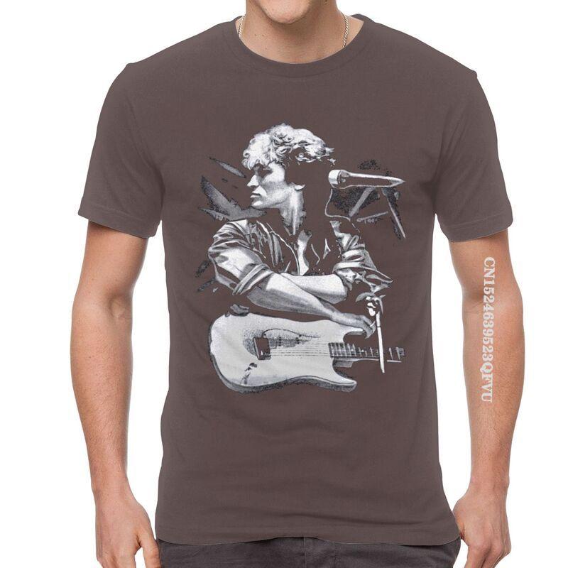 Viktor Tsoi Guitar T Shirt Mens Cotton Oversized Print Tshirts Men Streetwear Tshirt Rusian Rock Kino Tee Tops S