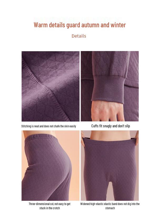 Hengyuanxiang Women's Antibacterial Air Cotton Warm Cardigan Set