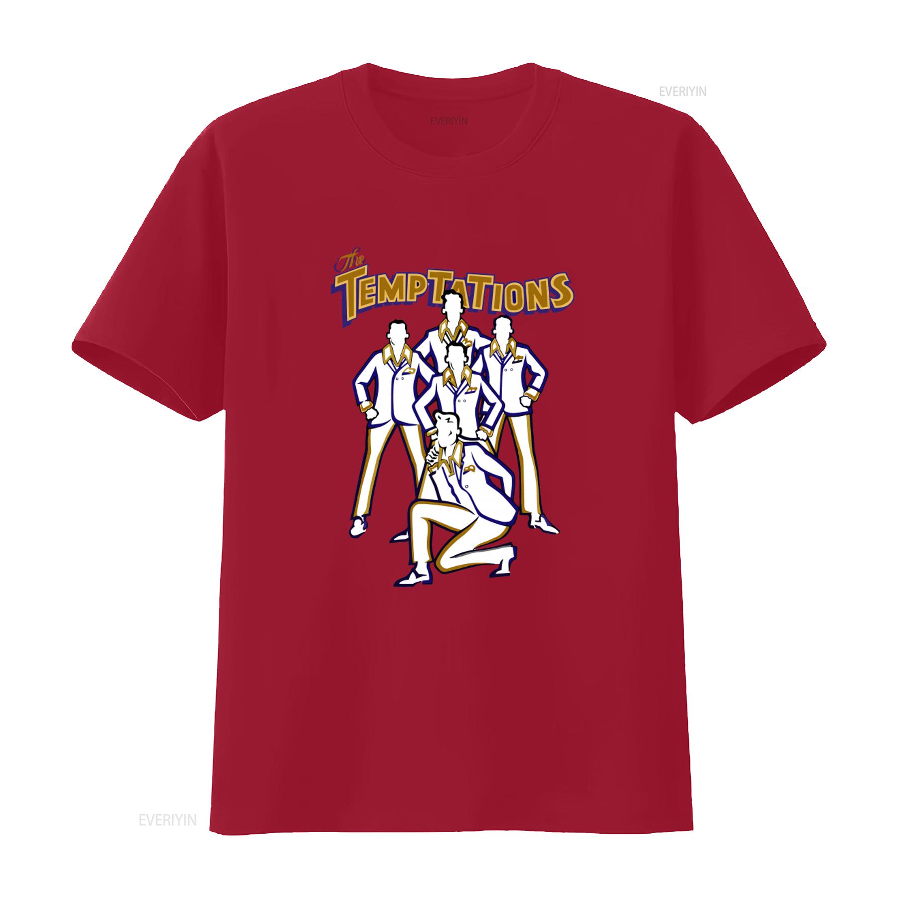 The Temptations Mens T Shirt Retro Soul Motown Band Artwork Funk Concert Music Legends Tour Merch Back to Front Album vintage S