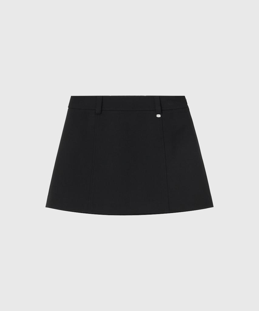 Lugkaeseuteu Nelly Summer Wool Mini Skirt_Black