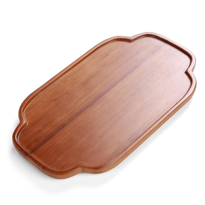 Поднос для чая и закусок из карбонизированного бамбука