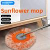 Durable Flexible Rotating Sunflower Mop Wet And Dry Reusable Wall Mop Detachable High-rise Cleaning Floor Mop for Wall Ceiling