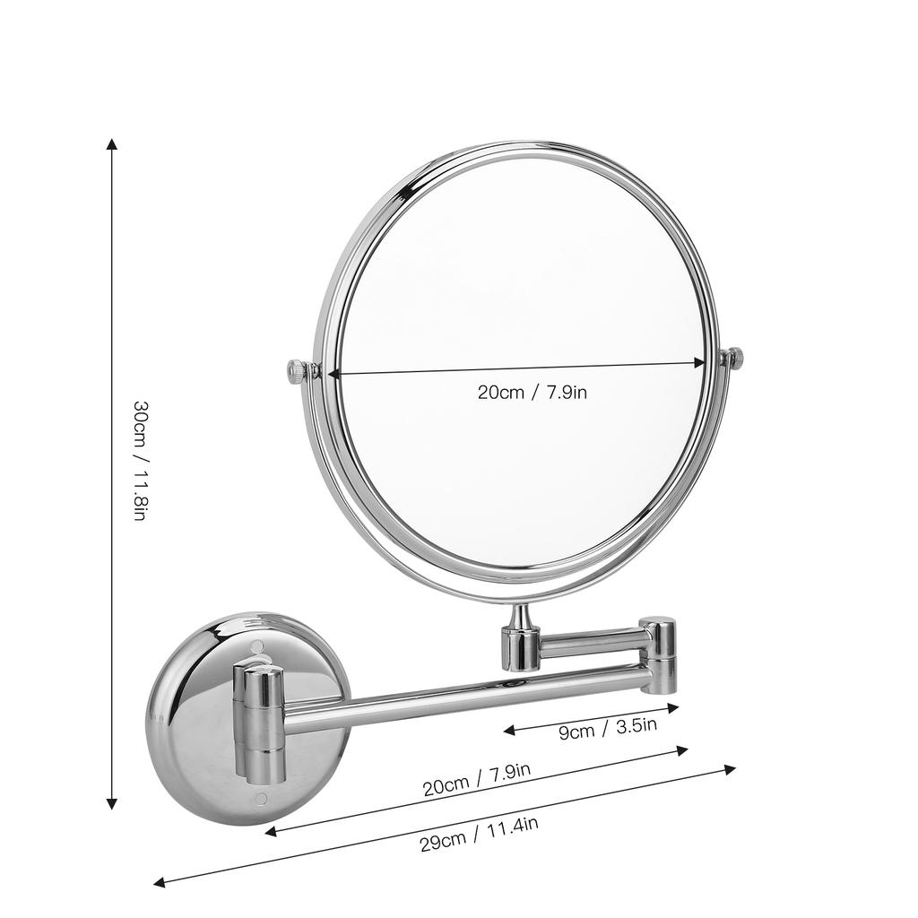 Wall Mounted Makeup Mirror Bathroom Stylish Electroplating Cosmetic Mirror Accessory
