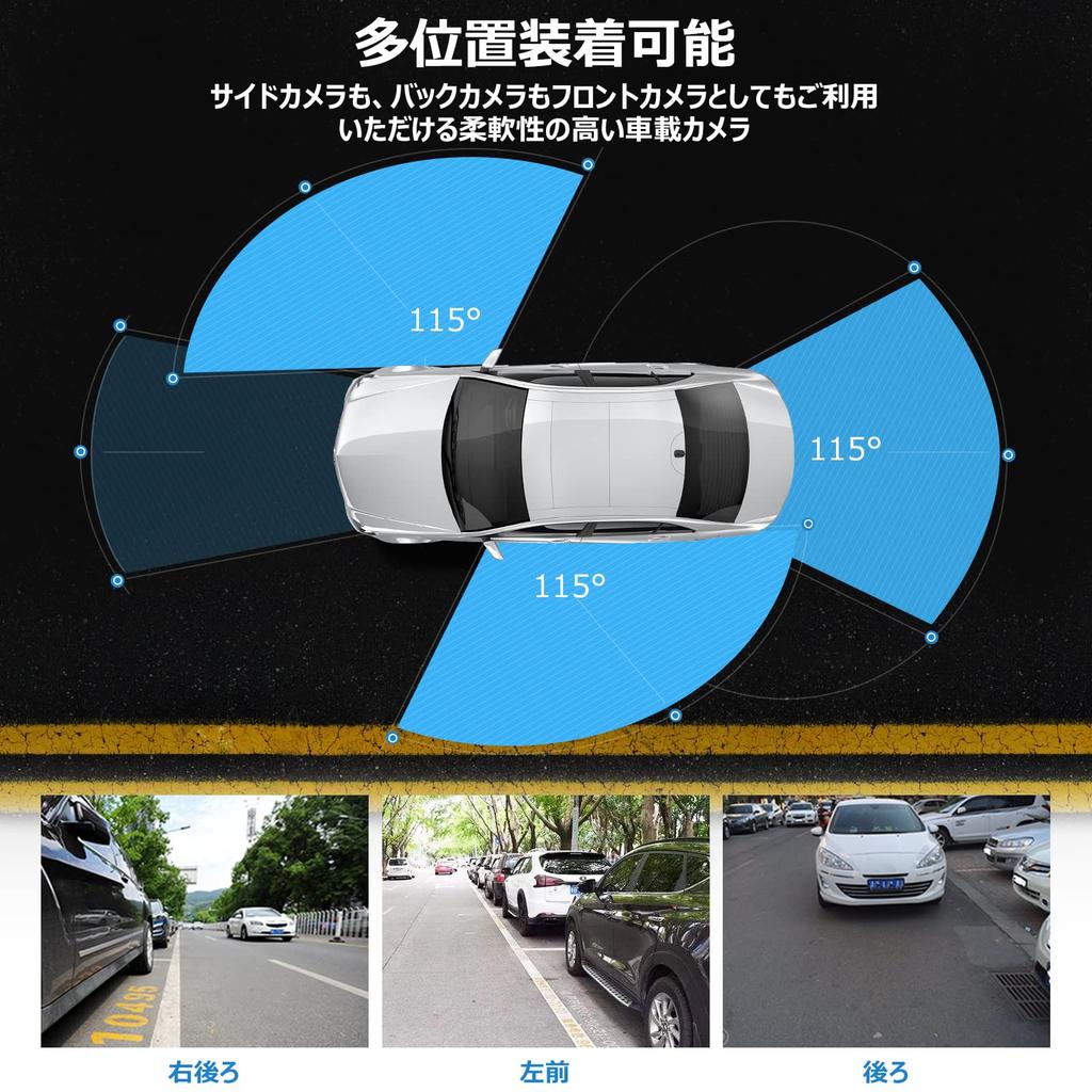 PARKVISION HD Car Side Mirror Camera, Horizontal 115°, 360° Angle Rotation, Minnie Ultra Compact,