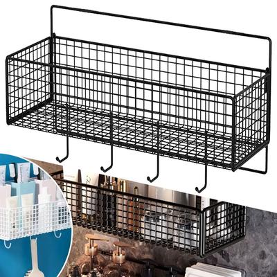 1Pcs Wand Montieren Bad Lagerung Grid Regal Shampoo Dusche Gel Make-Up Lagerung Rack