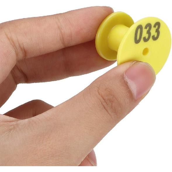 100Pcs Livestock Ear Tags, 001-100 Numbered Animal Identification Ear Tags for Cows Cattle Goats Sheep Pigs Calf