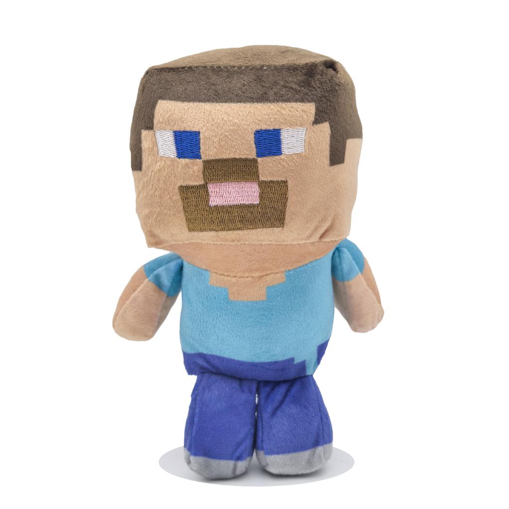 Pixel-Style Plush Toy Set – Block Character Stuffed Animals Mini Collection for Gaming Fans Kids Room Decor