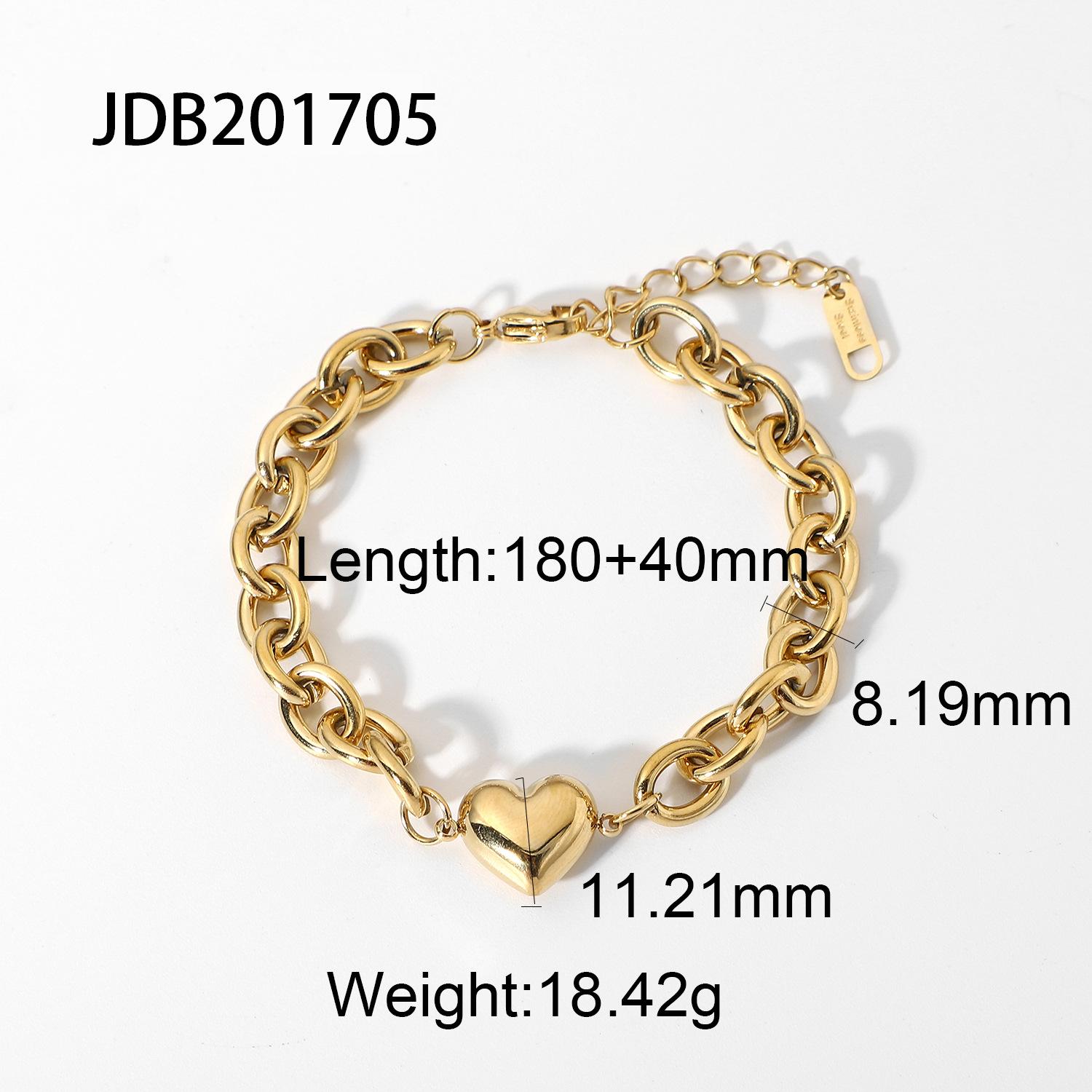 

European and American style 14K gold rough O-chain love titanium steel bracelet, type INS retro style stainless steel bracelet