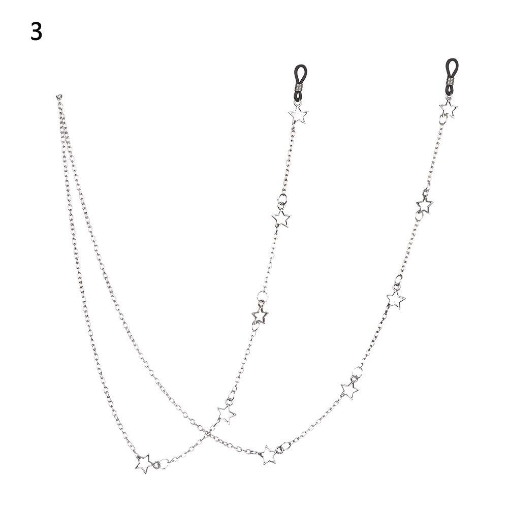 

Модні окуляри для читання Нековзкий ланцюжок для окулярів Намисто для окулярів Шнурок для окулярів Металевий ланцюжок для окулярів Зірка Місяць 3