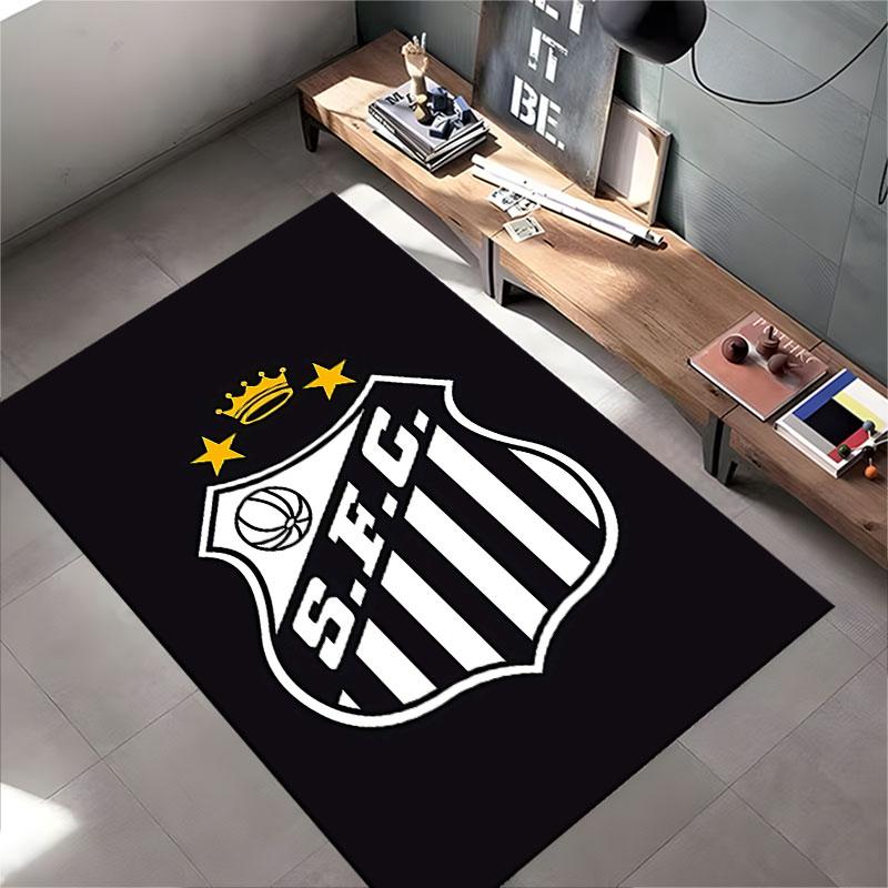 Black and White S.F.C. Shield Design suitable as a non-slip mat for the living room or bedroom sofa