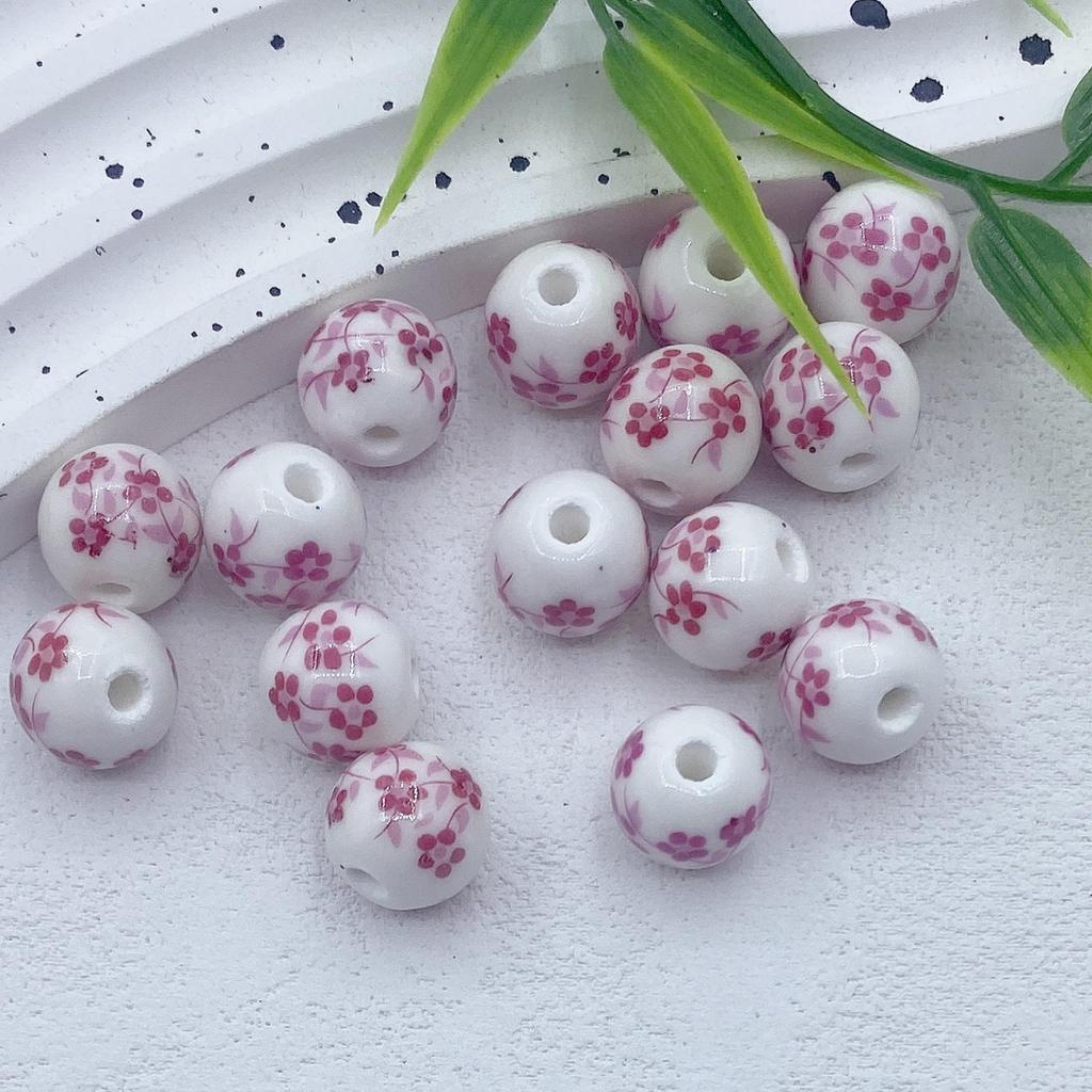 12mm Handmade Ceramic Round Beads for DIY Projects and Knot Decorations