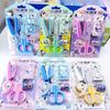 Adorable Student Stationery Set: High-Quality Scissors, Stapler, Tape & Stickers - Perfect Gift for Children's Learning