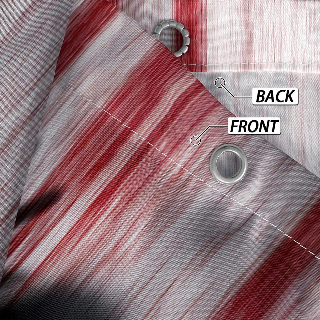 Halloween Shower Curtain Spooky Female Blood Ghost ,Shadow Bloody Handprint Haunted House Shower Curtain For Bathroom Decorati