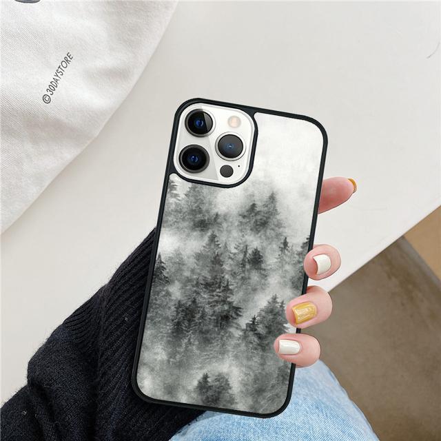 Mountain Forest Clouds Coque Shell For iPhone 17 Air 15 16e 14 13 12 Pro Max 11 Pro Max Plus Phone Case Cover