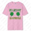 Saint Patricks Day Couple Tee Fun Festival Graphic Simple Style Oneck Printed Unisex Cotton Tshirt Man Women Lovers Clothes