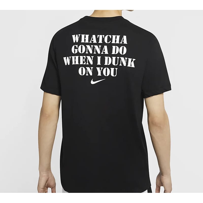 Nike T Shirts Men's Black Crew Neck Moderate Straight Fit CD1287-010