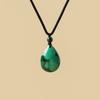 Natural Crystal Malachite Stone Drop Pendants Gemstone Crystal Crafts Oval Shape Gifts