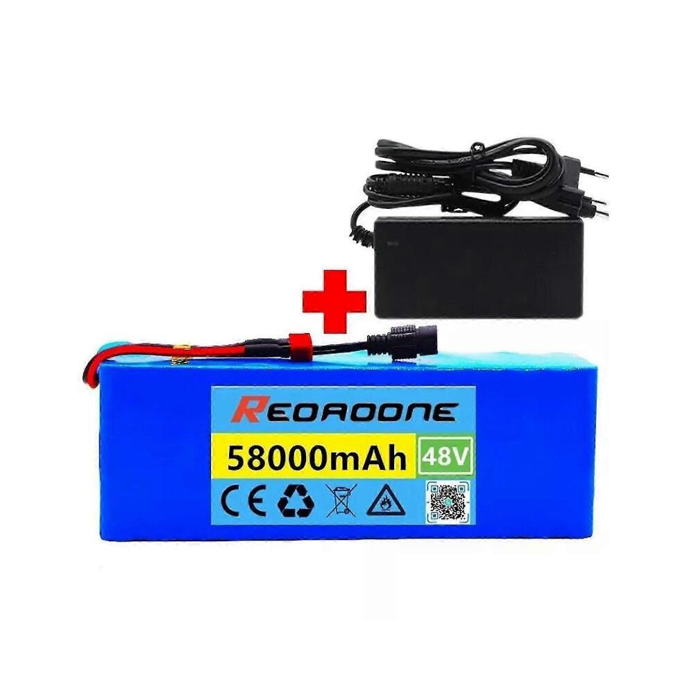 (13S3P58000T, Car UK standard) NEW 48v 58ah 13s3p 18650 Battery Lithium Battery 58000mah Electric Bicycle Moped Electric Lithium Ion Battery Pack FT