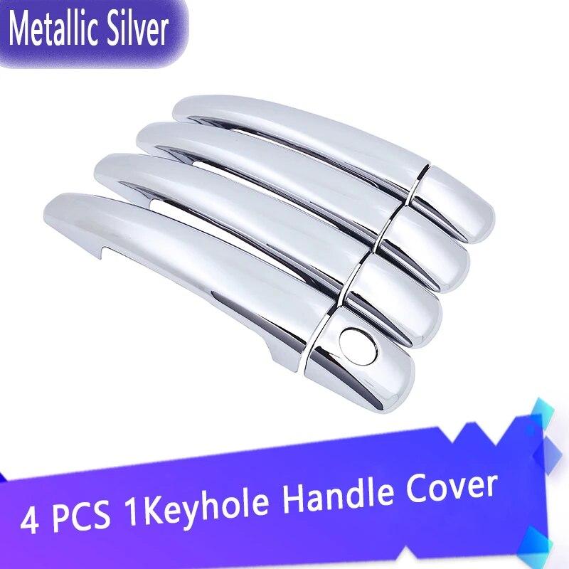 

Для Daihatsu Terios Bego Eco Wild J200 F400 2006 ~ 2016 Хромированная крышка дверной ручки автомобиля, набор накладок, декоративные внешние детали, аксессуары Metallic Silver 4pcs