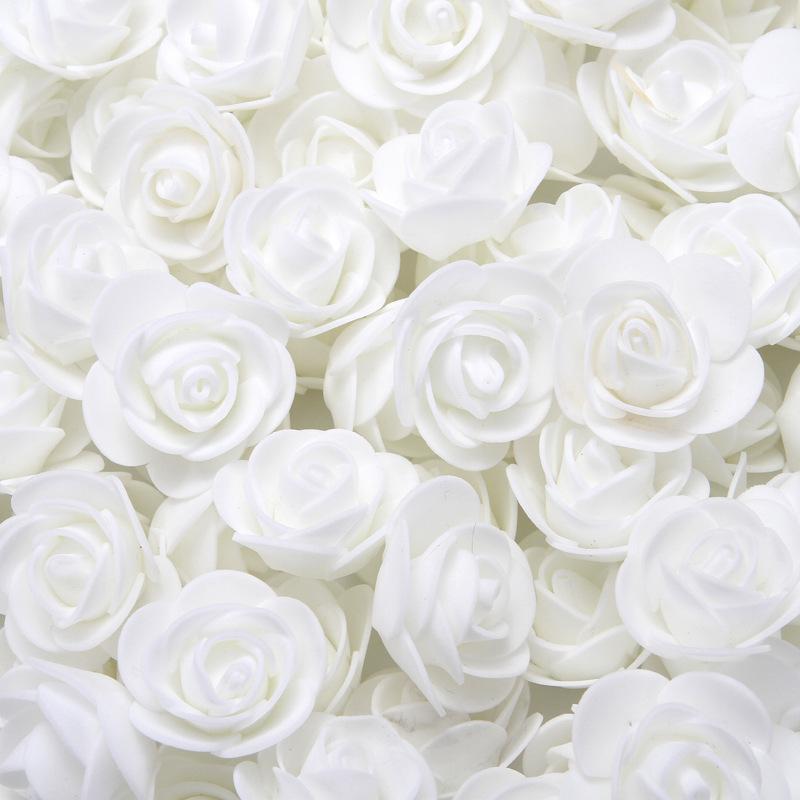 Uflower 100Pcs Artificial Foam Rose Flowers Head PE Fake Flower for Wedding Party Home Dceor DIY Bear Rose Valentines Day Gifts