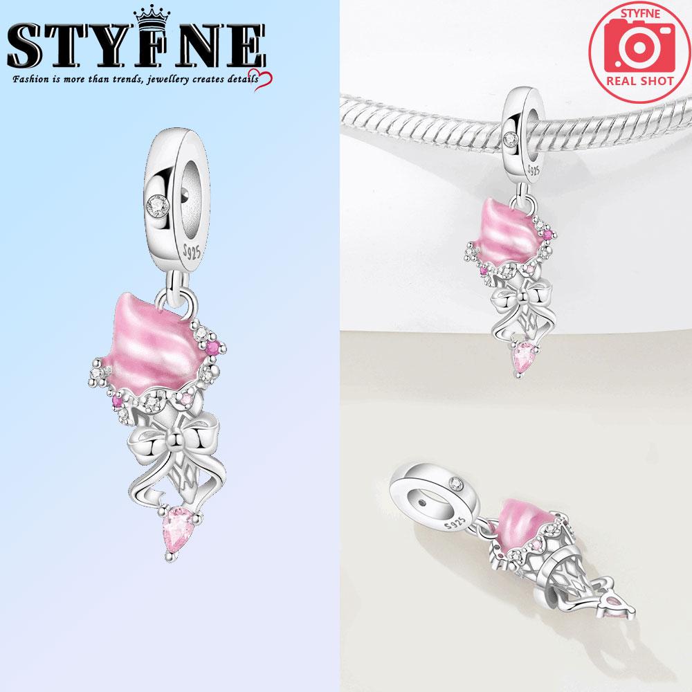 Copper Food Drink Strawberry Ice Cream Heart Coffee Charms Beads Pendant For Original Bracelet Woman Girl Jewelry