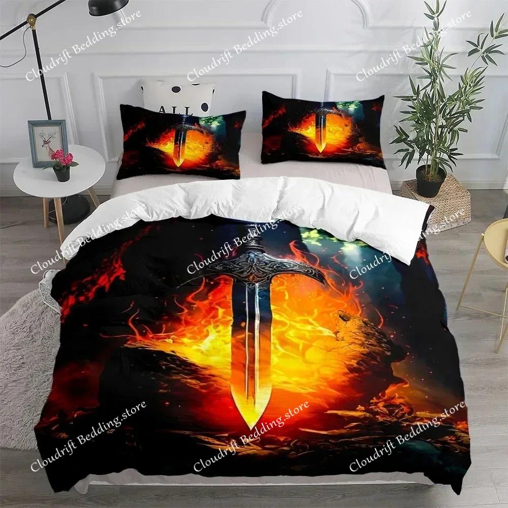 3D Print Anime Sword Art Duvet Cover Set UK Single Double King US Twin Full Queen Size Fashion Bedding Set