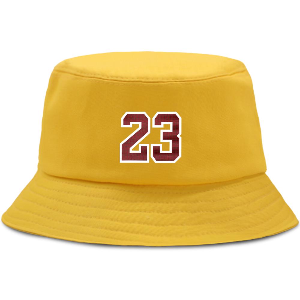 Fashion Letter 23 Print Bucket Hat Unisex Summer Beach Panama Hats Mens Women Casual Cap Outdoor Foldable Fishing Fisherman Hat