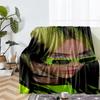 Billie Eilish Theme Printed Blanket - Perfect for Couch, Bed, Travel & Outdoor Use | Machine Washable, Cozy & Durable.