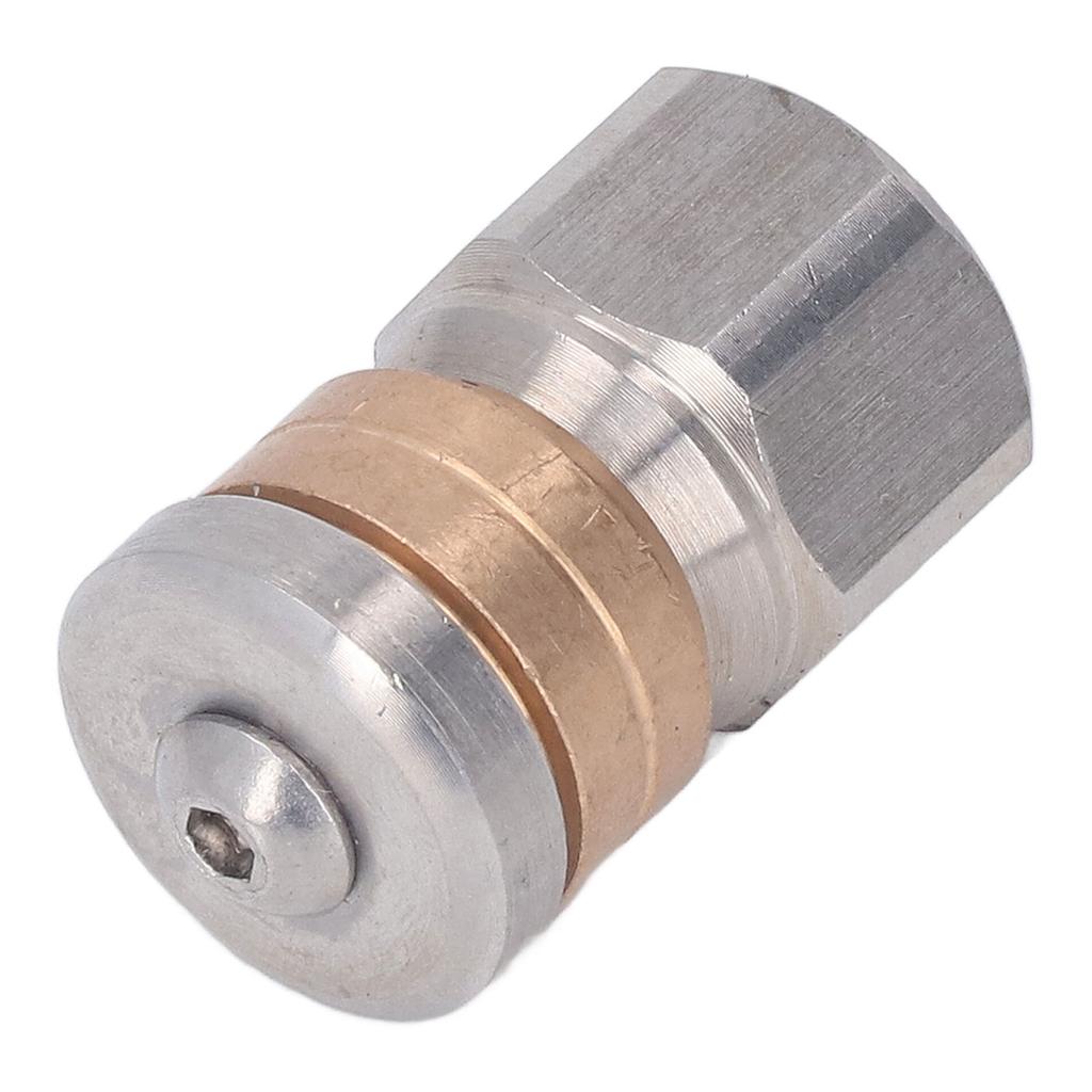 Pressure Washer Nozzle Stainless Steel Brass Compact Mini Drain Sewer Nozzle for Hot and Cold Water 5000 PSI G3 8in