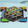 New Geometry Chain Chess Puzzle Triangle Chess Desktop Game Rubber Band Training Family Interaction Exercise Thinking Toys Gifts