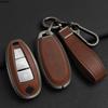 Zinc Alloy+ Leather Car Key Case Cover For Suzuki Baleno Ciaz Ertiga Ignis Kizashi Sx4 S-Cross Swift Vitars 2 3 Buttons Remote
