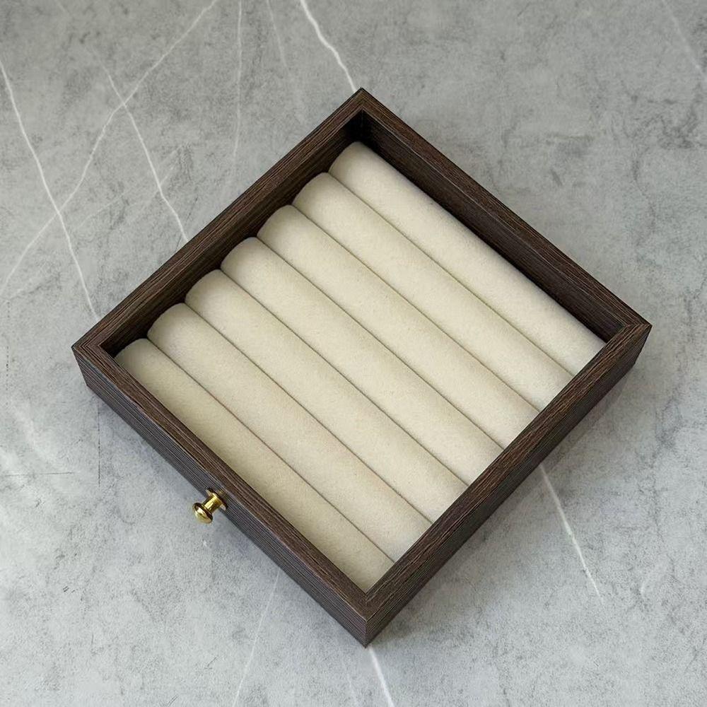 Cutie de bijuterii din lemn cu capacitate mare, cu aspect de nuc, 3/5 straturi, cutie de depozitare pentru birou, depozitare acasă