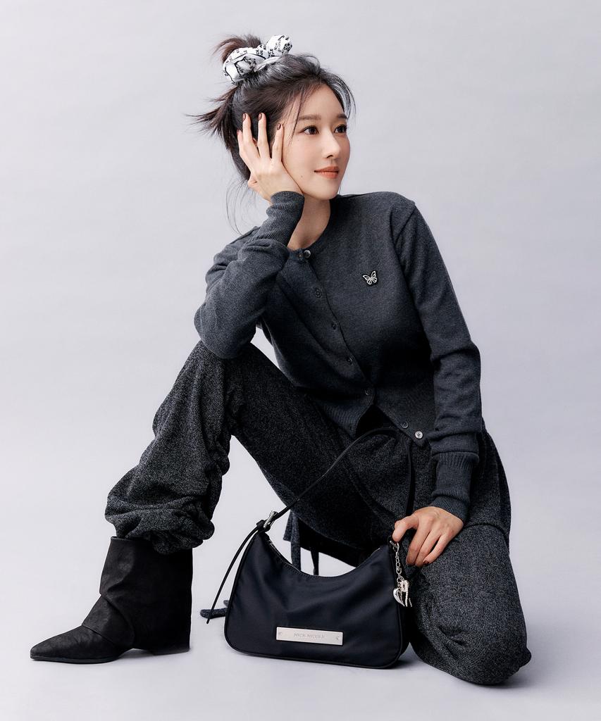 Nigaennikol Shirring Layered Skirt Pants_Charcoal