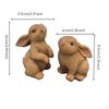 Hare Figurines Rustic Bunny Statues Small Figurine for Gardeners, Collectors, Garden, Yard,