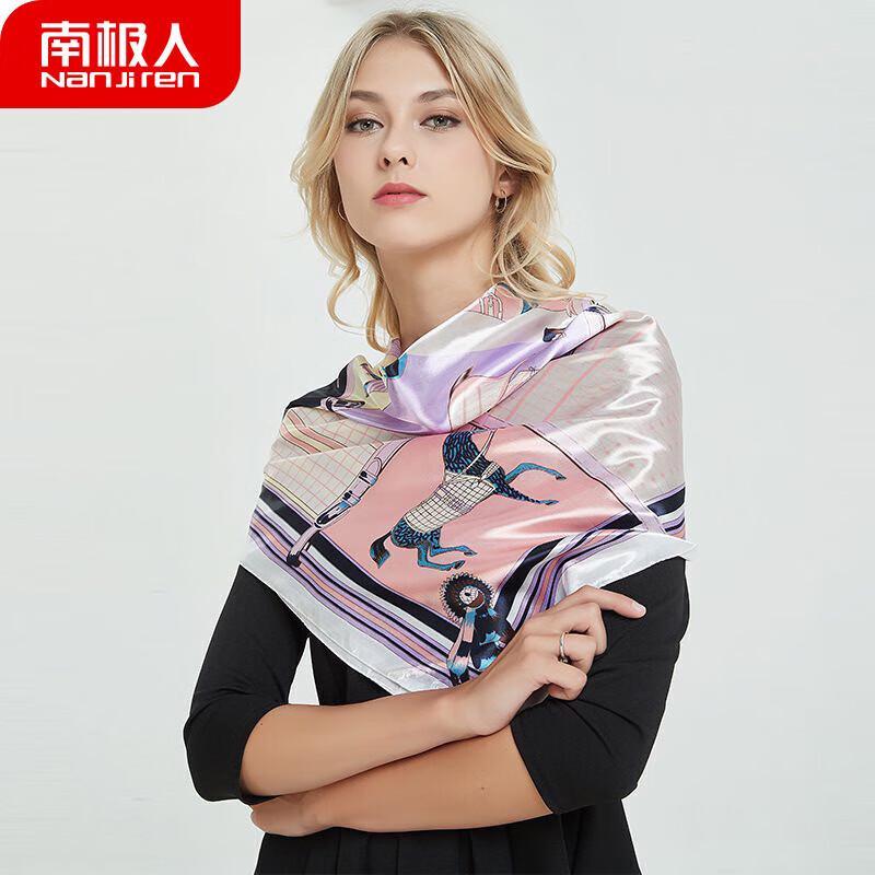 

Nanjiren Women s Stylish Silk-like Square Scarf