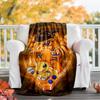 1pc Digimon Theme Blanket - Digital Print, Polyester, Cozy for All Seasons, Perfect for Outdoor, and Travel