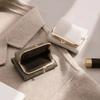 Portable Kiss Lock Wallet Polyester Multiple Card Slots 2 in 1 Card Bag Short Anti-splash Water Leather Coin Purse Students